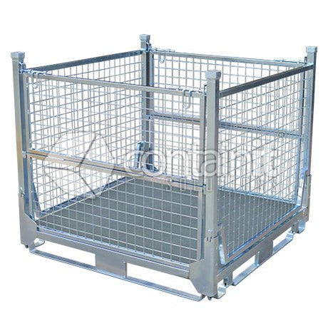 Collapsible Metal Base Pallet Cages - Containit Solutions