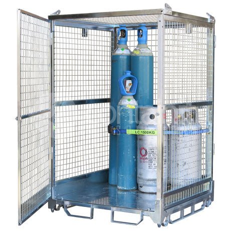 Gas Cylinder Cages for Use with Cranes - 1800 Craneable Gas Cylinder Cage - Containit Solutions