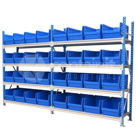 Storeman® Longspan Shelving with Large Buckets - Starter Bay - Containit Solutions