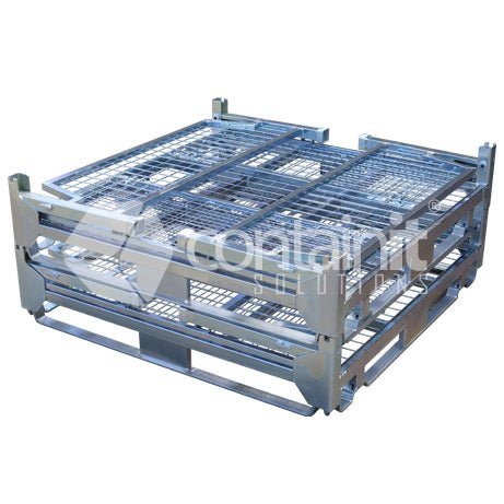 Half Height Collapsible Mesh Storage Cage - Containit Solutions