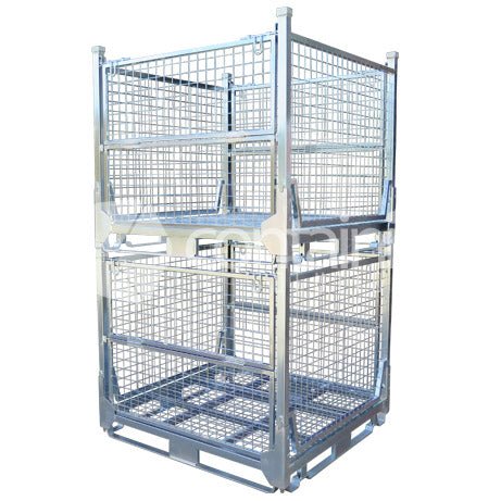 Full Height Collapsible Mesh Storage Cage - Containit Solutions