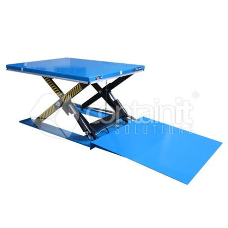 2000kg Capacity Low Profile Lift Table with Optional Ramp - Containit Solutions
