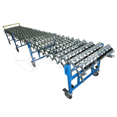 Expandable Conveyor with Skate Wheels - Steel Skaes - Containit Solutions