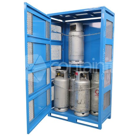 Premium Bottle & 18kg LPG Gas Cylinder Storage Cage - 8 x 18kg Gas Bottle Store - Containit Solutions
