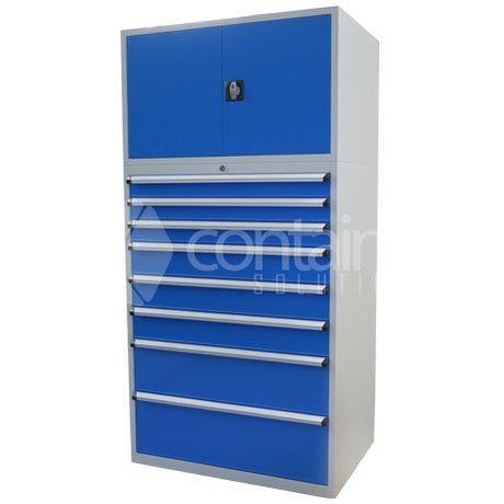 2000mm Series Metal Door Storeman® High Density Cabinets - 8 Drawer Cabinet - Type 2 - Containit Solutions