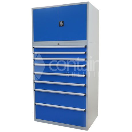 2000mm Series Metal Door Storeman® High Density Cabinets - 8 Drawer Cabinet - Type 2 - Containit Solutions