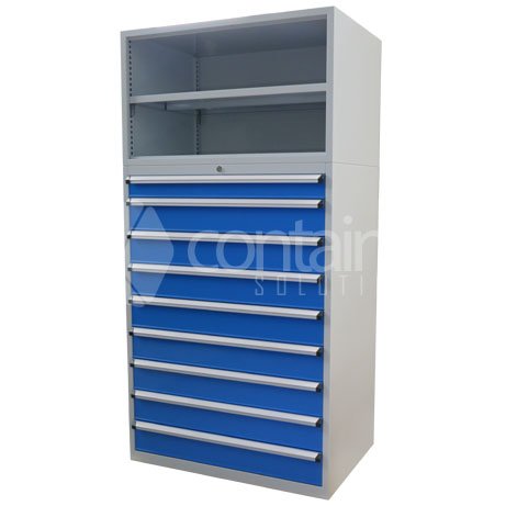 2000mm Series Open Top Storeman® High Density Cabinets - 8 Drawer Cabinet - Type 2 - Containit Solutions