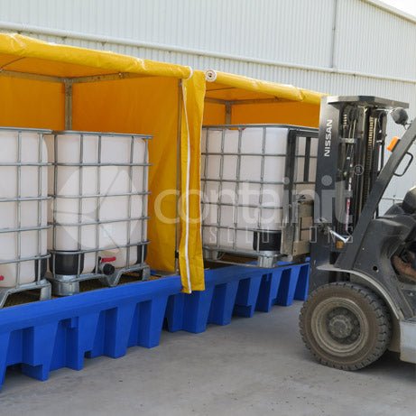 Poly 2 x 1000L IBC Bund Pallet - 1150L - Containit Solutions
