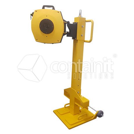 Heavy Duty Mobile Bollard for Retractable Belt Barriers - Containit Solutions