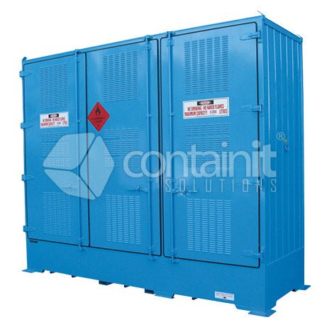 Outdoor Dangerous Goods Store For Class 3 IBC - 6 IBC Store - Containit Solutions