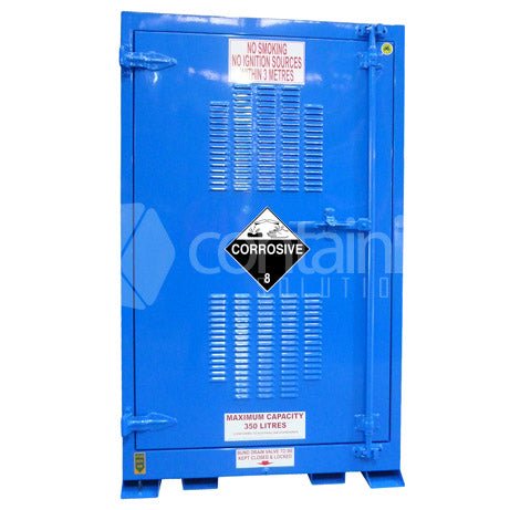 Outdoor Storage for Small Class 8 Drums - 350L Class 8 Small Drum Store - Containit Solutions