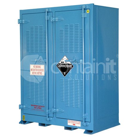 Outdoor Storage for Small Class 8 Drums - 450L Class 8 Small Drum Store - Containit Solutions