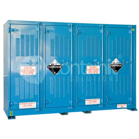 Outdoor Storage for Small Class 8 Drums - 850L Class 8 Small Drum Store - Containit Solutions