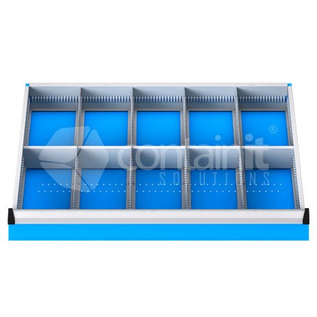 Storeman® Metal Drawer Divider Compartment Insert Options - 100mm - Containit Solutions