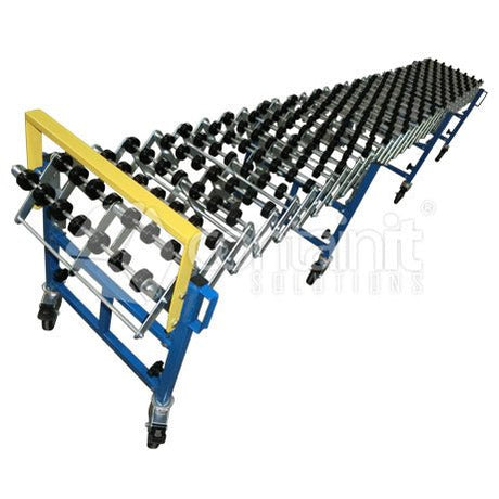Expandable Conveyor with Skate Wheels - Steel Skaes - Containit Solutions