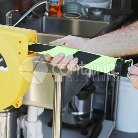 Heavy Duty Retractable Safety Barrier - 15m - Containit Solutions