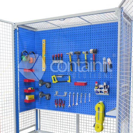 Lockable Storeman® Tool Storage Mesh Locker - No shelves - Containit Solutions