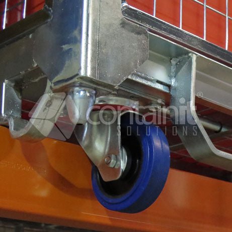 1360 Logistics & Storage Cage with Single Point Castor Lock - Containit Solutions