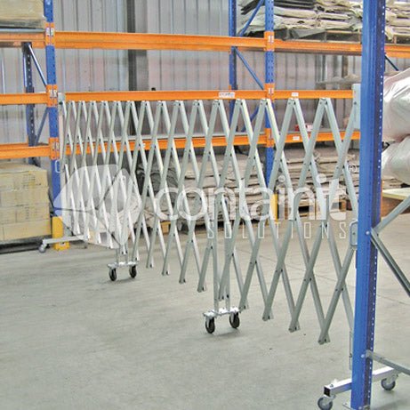 Large Portable Expandable Barrier - Large Portable Expandable Barrier - Containit Solutions