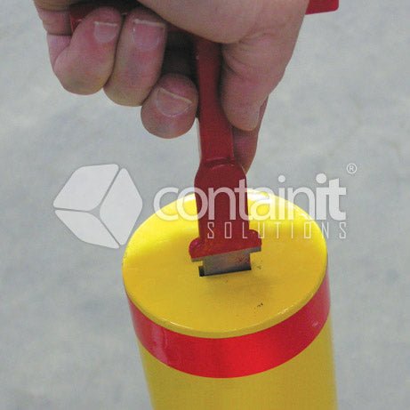 Removable Surface Mount Bollards - Removable Surface Mount Bollard with T-Lock - Containit Solutions
