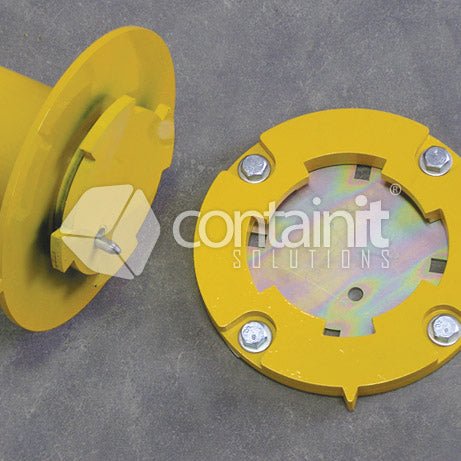 Removable Surface Mount Bollards - Removable Surface Mount Bollard with T-Lock - Containit Solutions