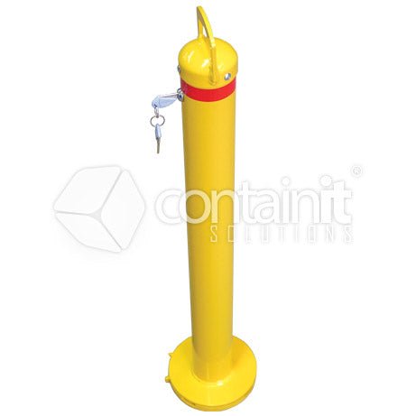 Removable Surface Mount Bollards - Removable Surface Mount Bollard with Key - Containit Solutions