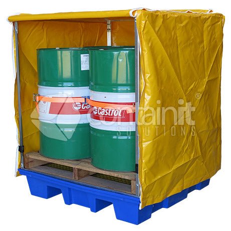 PVC Weathercover with Zips & Frame–Suits C4DBP-P - Containit Solutions