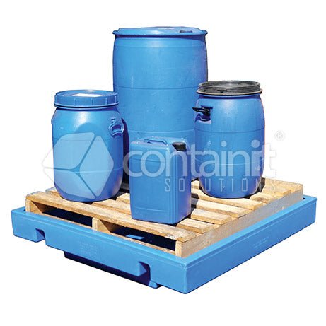 Pallet Racking Drum Bund Pallet - Polyethylene - Containit Solutions