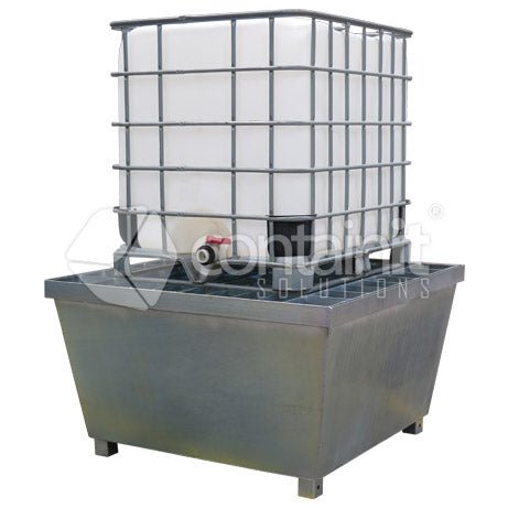 Metal 1 x 1000L IBC Bund Pallet - 1100L - Containit Solutions