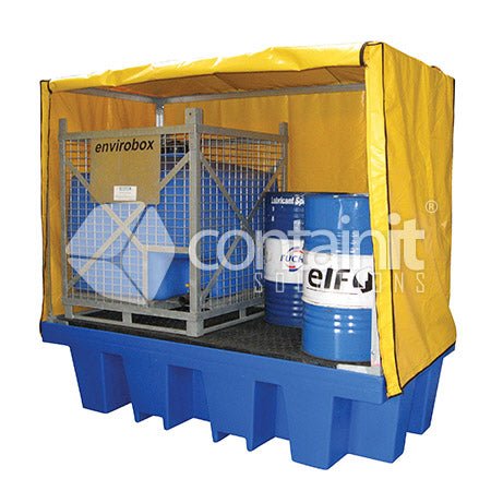 PVC Weathercover with Frame & Zips – Suits CIBCB2-P - Containit Solutions