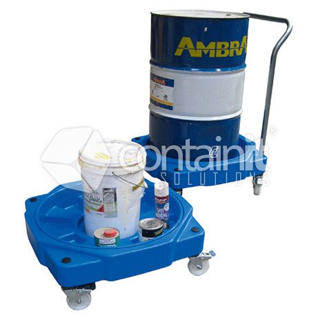 Drum Trolleys - Drum Dolly with Handle to Move 1 x 205L Drum - Containit Solutions