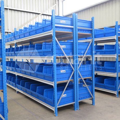 Storeman® Longspan Shelving with Large Buckets - Add-On Bay - Containit Solutions