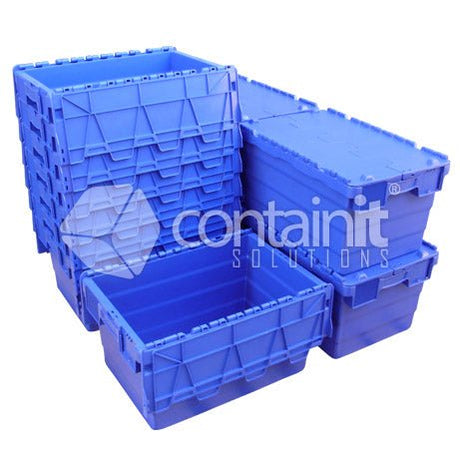 Storeman® Longspan Shelving with Attached Lid Containers - 600mm Deep Starter Bay (inc. 4 shelves) - Containit Solutions