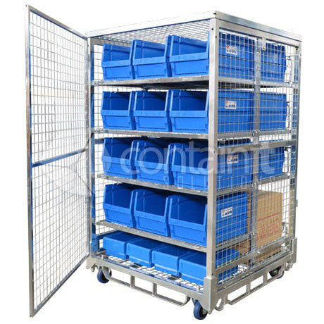 1800 Logistics & Storage Cage with Centre Dividing Panel - Containit Solutions