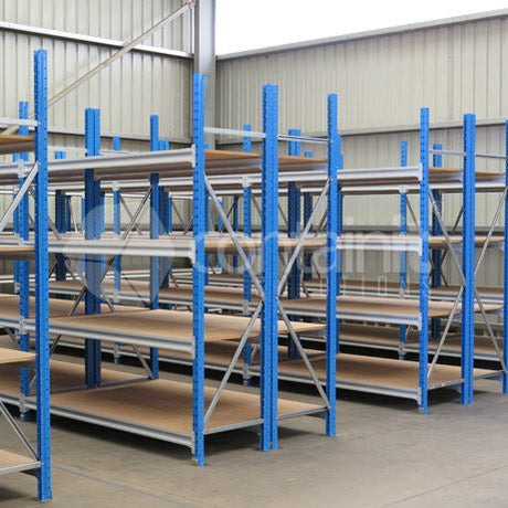 1800mm Long Storeman® Longspan Shelving with MDF shelves - 400mm Deep Starter Bay (inc. 4 shelves) - Containit Solutions