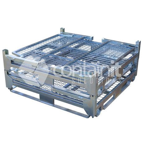 Half Height Collapsible Mesh Storage Cage - Containit Solutions