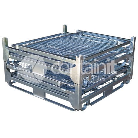 Full Height Collapsible Mesh Storage Cage - Containit Solutions