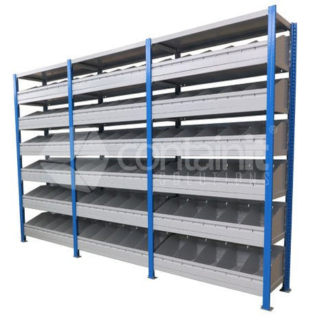 Storeman® Easy Rack Nut and Bolt Storage Shelving - Starter Bay – Bolt Rack with 30 Compartments - Containit Solutions