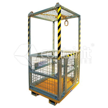 Personnel Lifting Cages - 4 person personnel lifting cage with roof - Containit Solutions