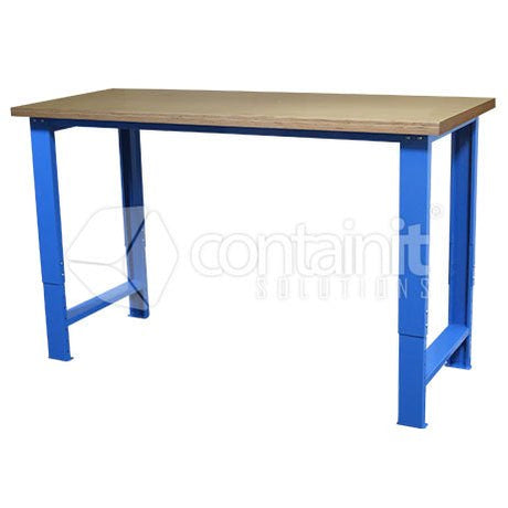 Storeman® Adjustable Height Workbench Series - Ply Timber Worktop - Containit Solutions
