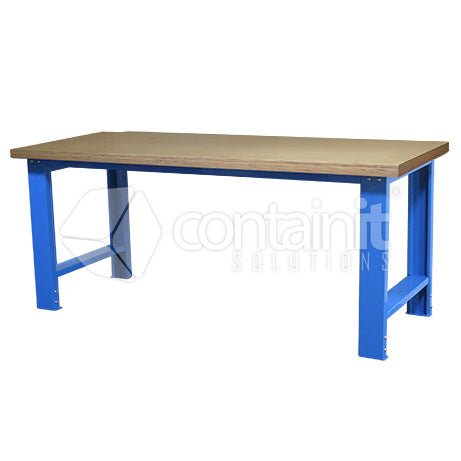 Storeman® Adjustable Height Workbench Series - Ply Timber Worktop - Containit Solutions
