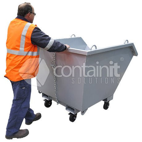 Self Tipping Waste Bin with Castors - 950L - Containit Solutions