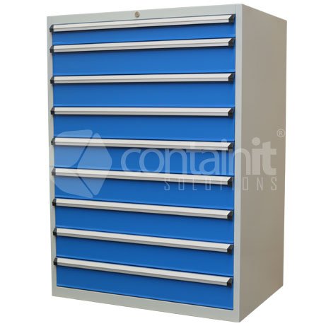 1400mm Series Storeman® High Density Cabinets - 9 Drawer Cabinet - Containit Solutions