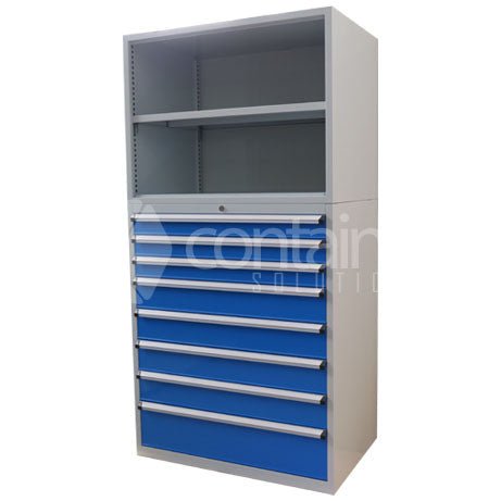 2000mm Series Open Top Storeman® High Density Cabinets - 8 Drawer Cabinet - Type 1 - Containit Solutions
