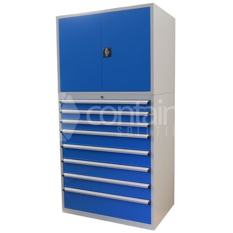 2000mm Series Metal Door Storeman® High Density Cabinets - 8 Drawer Cabinet - Type 1 - Containit Solutions