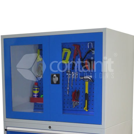 Tool Hanging Panel to Fit Inside Top Cabinet - Containit Solutions