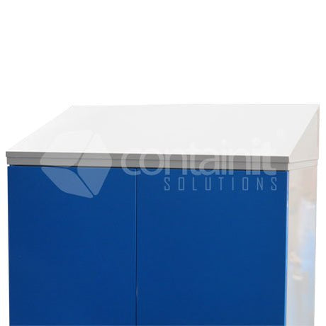 Optional Sloping Top Roof for Single Workstations - Containit Solutions