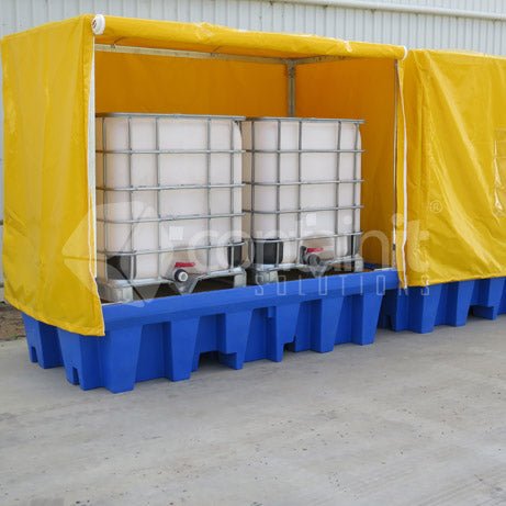 Poly 2 x 1000L IBC Bund Pallet - 1150L - Containit Solutions