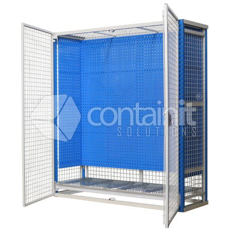 Lockable Storeman® Tool Storage Mesh Locker - No shelves - Containit Solutions