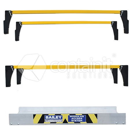 1m long Platform & Handrail Kit - Containit Solutions